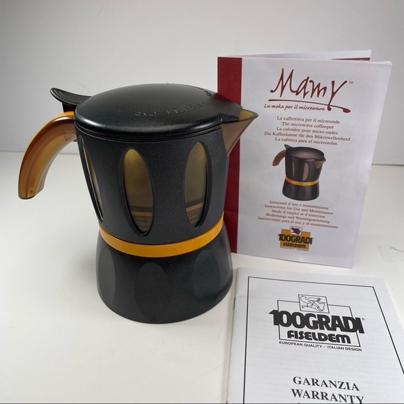 Mamy Coffee Maker Moka Pot for Microwave Espresso Latte Made Italy - Picture 3 of 6